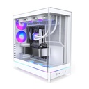 Montech HS02 Pro Mid Tower Two Panel Front & Left Side Tempered Glass Case with 5 ARGB Fans - White