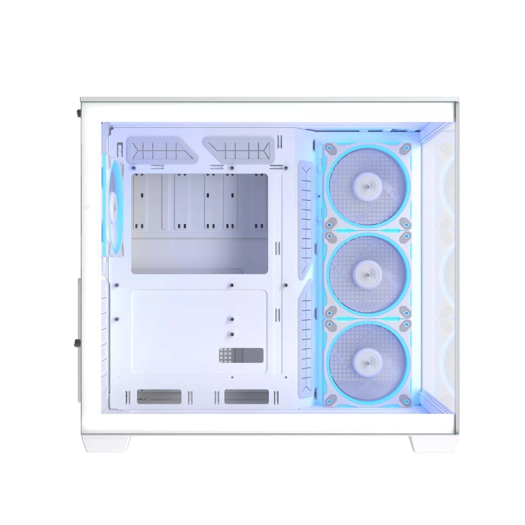 Asus A32 PLUS Mid Tower Steel / ABS Plastic Fornt & Left Side Tempered Glass Side Panel ABS Plastic Case With 4 ARGB Fans -White