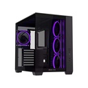 Asus A32 PLUS Mid Tower Steel Fornt & Left Side Tempered Glass Side Panel ABS Plastic Case With 4 ARGB Fans -Black