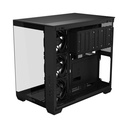 Asus A32 PLUS Mid Tower Steel Fornt & Left Side Tempered Glass Side Panel ABS Plastic Case With 4 ARGB Fans -Black