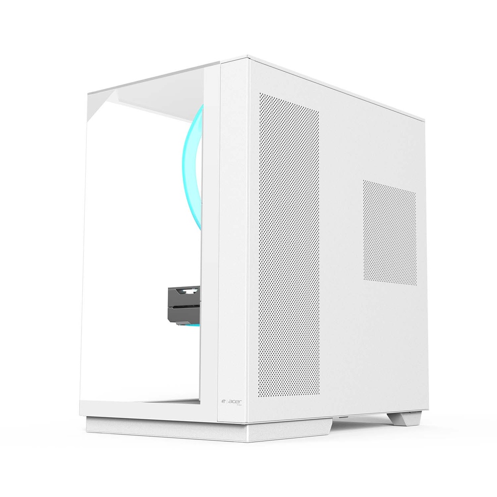 Acer V333 ATX Mid Tower Three Panel Front Top & Left Side Tempered Glass Case With 8 ARGB Fans - White