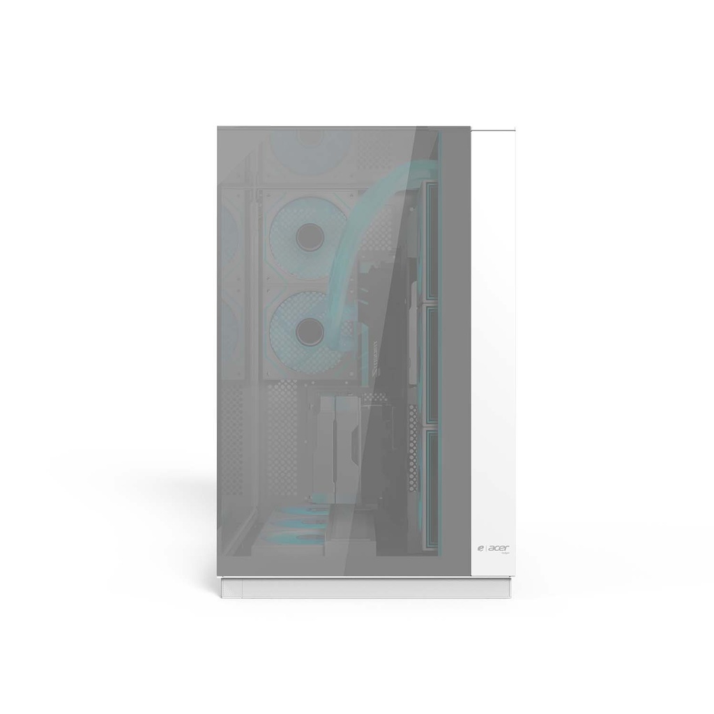 Acer V333 ATX Mid Tower Three Panel Front Top & Left Side Tempered Glass Case With 8 ARGB Fans - Silver