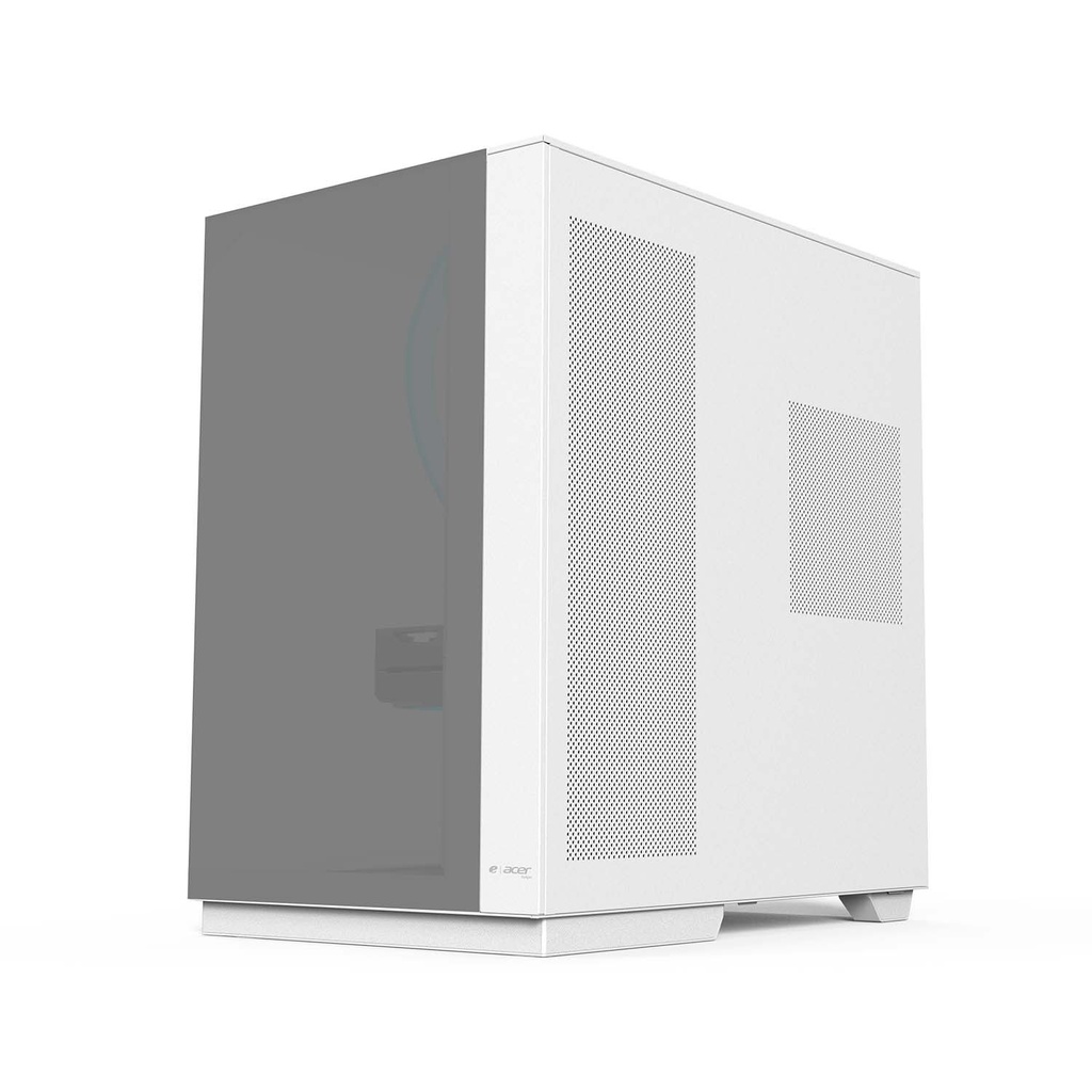 Acer V333 ATX Mid Tower Three Panel Front Top & Left Side Tempered Glass Case With 8 ARGB Fans - Silver