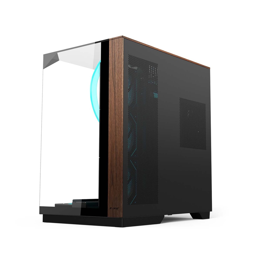 Acer V333 ATX Mid Tower Three Panel Front Top & Left Side Tempered Glass Case With 8 ARGB Fans - Black