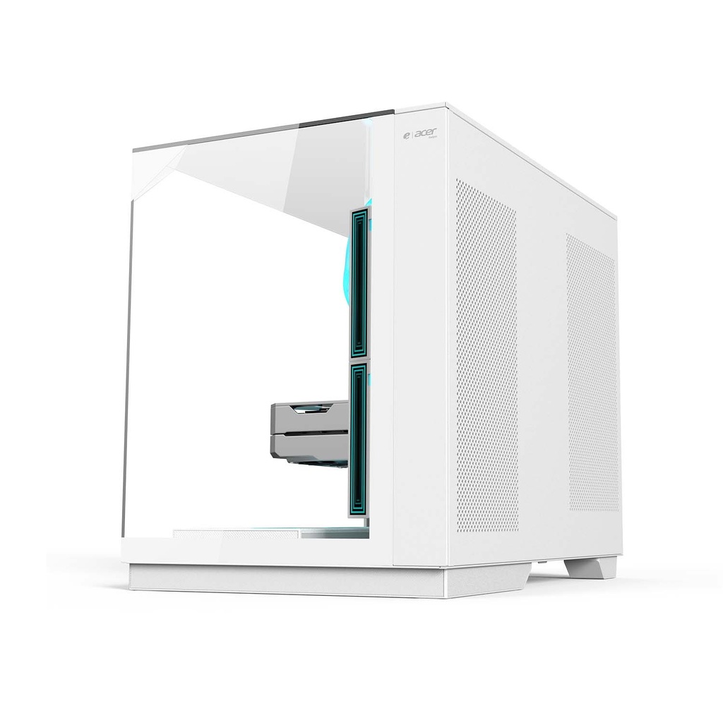 Acer V330 ATX Mid Tower Three Panel Front Top & Left Side Tempered Glass Case With 6 ARGB Fans - White