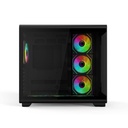Acer U600 ATX Mid Tower Two Panel Front & Left Side Tempered Glass Case With Built in LED Display 7 ARGB Fans - Black