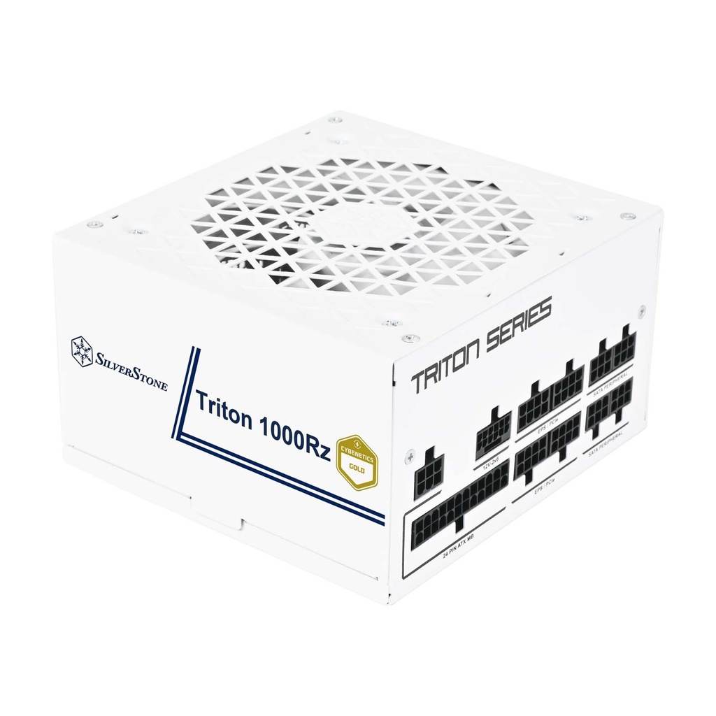 Silver Stone Triton 1000Rz Cybenetics Gold Fully Modular PCIe Gen 5 ATX V3.1 1000W Power Supply - White