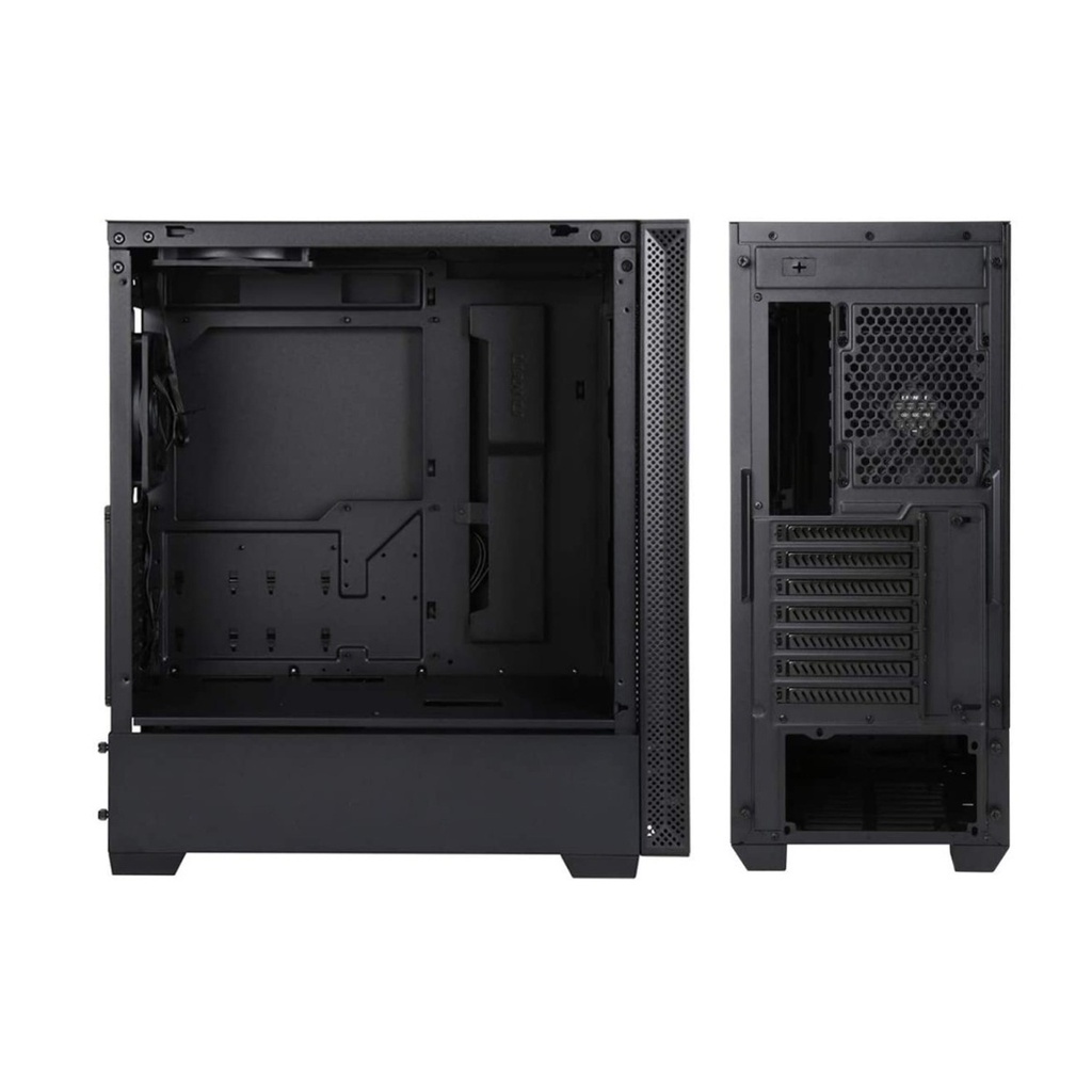 Lian Li Lancool 205 Mid-Tower Chassis ATX Computer Case, Tempered Glass Side Panel, Water-Cooling Ready, Side Ventilation and 2x120mm Pre-Installed Fan, Black I LANCOOL-205-ATX-BLK