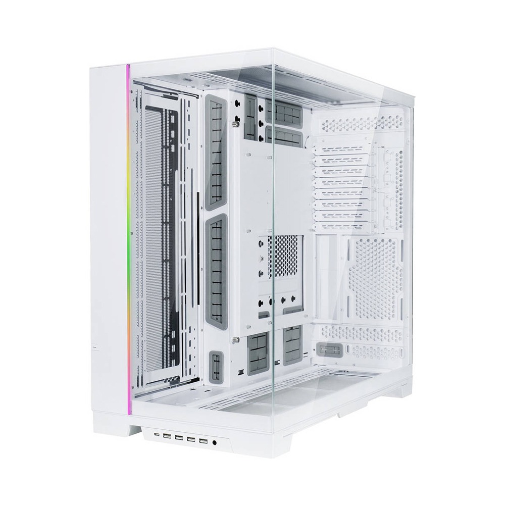 Lian Li O11 Dynamic EVO XL RGB Tempered Glass Full Tower Gaming PC Case (Fans Not Included), White | G99.O11DEXL-W.00