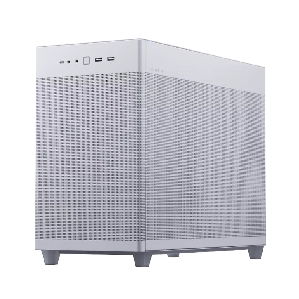 Asus Prime AP201 Micro ATX 33L Left Side Tempered Glass Panel Case Without Fan - White