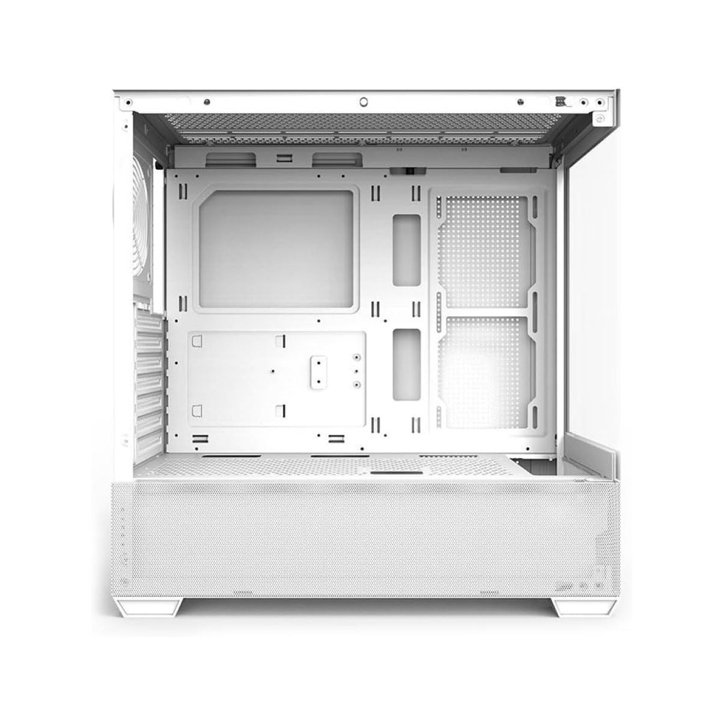 DarkFlash DS900 Air ATX Mid Tower Front Side & Left Side Tempered Glass Panel Case With 3 Fan RGB With RGB Controller - White