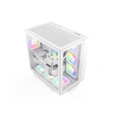 Huntkey Appolo Max ATX Mid Tower Two Panel Front & Left Side Tempered Glass Gaming Case, Dual-Chamber Cooling Layout, Up to 360mm Radiator Support, 7x Pre-Installed RGB Fans - White