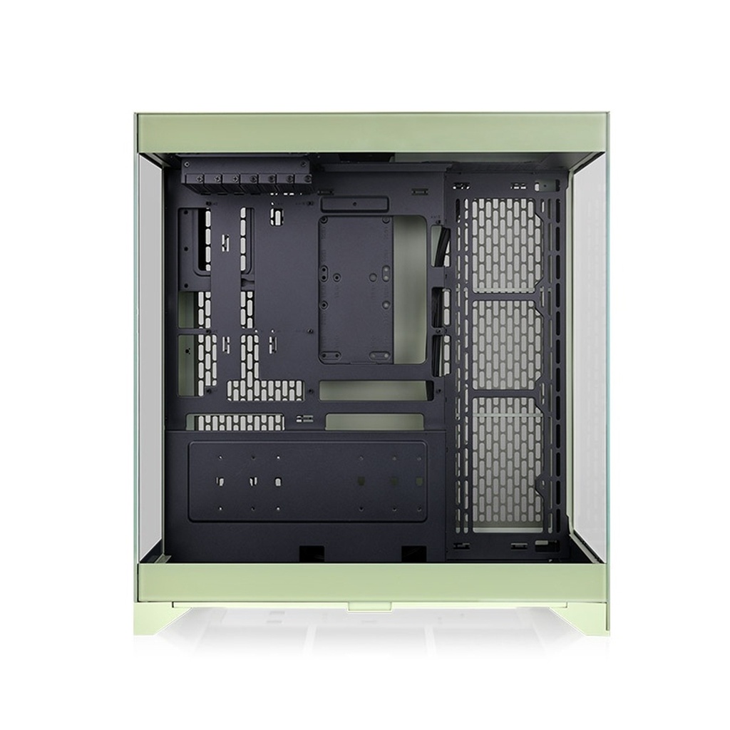 Thermaltake CTE E550 TG Mid Tower ATX Case, 3 Tempered Glass Panels Hidden-Connector Motherboard Support Three-Way VGA Installations Dual Chamber Design, Matcha Green | CA-1Z8-00MEWN-00