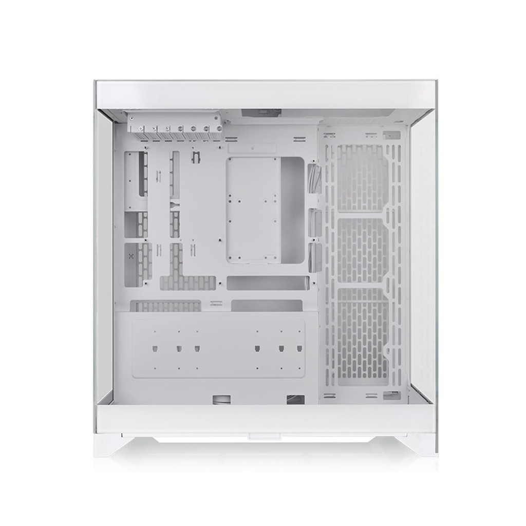 Thermaltake CTE E550 TG Mid Tower ATX Case, 3 Tempered Glass Panels Hidden-Connector Motherboard Support Three-Way VGA Installations Dual Chamber Design, White | CA-1Z8-00M6WN-00