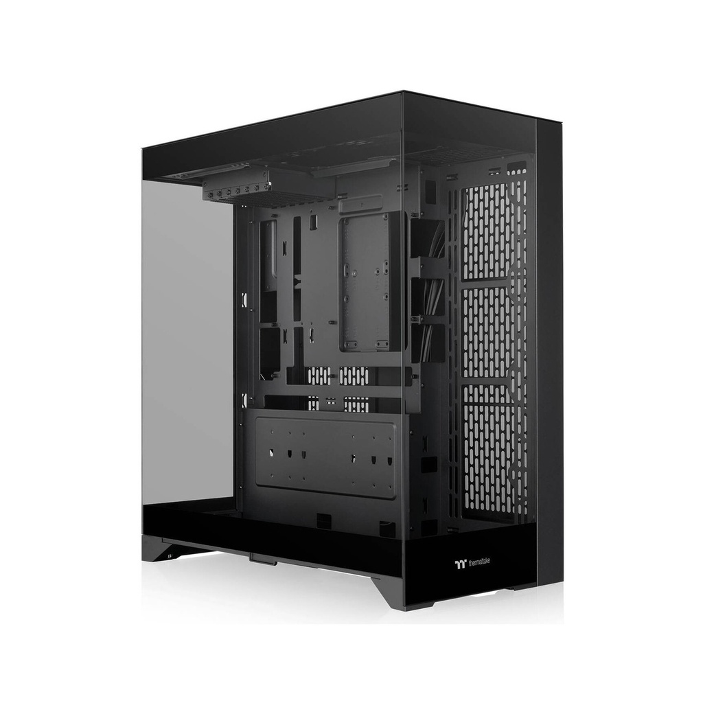 Thermaltake CTE E550 TG Mid Tower ATX Case, 3 Tempered Glass Panels Hidden-Connector Motherboard Support Three-Way VGA Installations Dual Chamber Design, Black | CA-1Z8-00M1WN-00