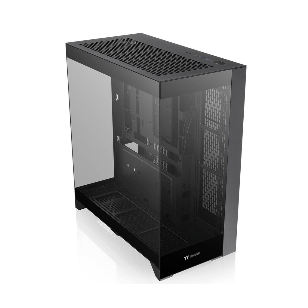 Thermaltake CTE E550 TG Mid Tower ATX Case, 3 Tempered Glass Panels Hidden-Connector Motherboard Support Three-Way VGA Installations Dual Chamber Design, Black | CA-1Z8-00M1WN-00