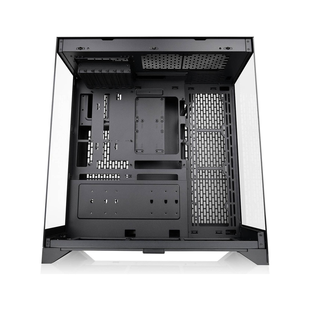Thermaltake CTE E550 TG Mid Tower ATX Case, 3 Tempered Glass Panels Hidden-Connector Motherboard Support Three-Way VGA Installations Dual Chamber Design, Black | CA-1Z8-00M1WN-00