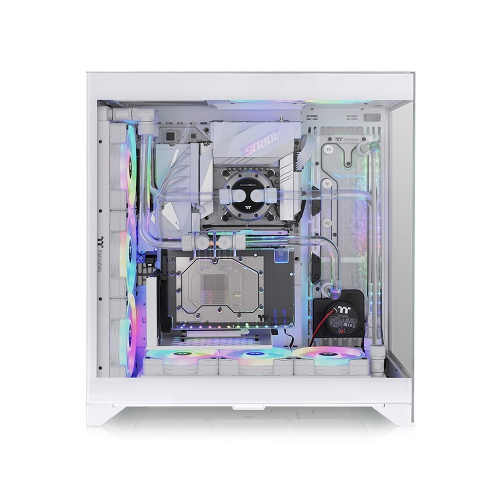 Thermaltake CTE E600 MX Snow Mid Tower Case, 2x 4mm Tempered Glass, 3Way VGA Mounting Bracket; 400mm PCIe4 Riser Cable Included