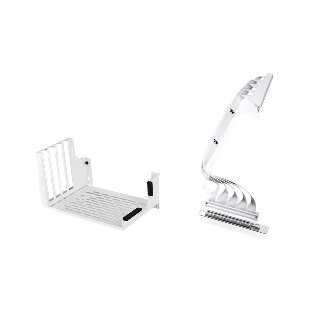Thermaltake CTE E600 MX Snow Mid Tower Case, 2x 4mm Tempered Glass, 3Way VGA Mounting Bracket; 400mm PCIe4 Riser Cable Included