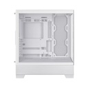 Asus A31 Plus Mid Tower Front Side & Left Side Tempered Glass Panel Case With 4 Fan RGB - White