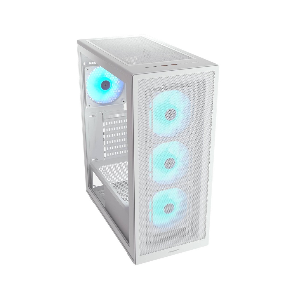 Cougar MX220 RGB Mid Tower Tempered Glass Side Panel Case With 4 Fan RGB - White