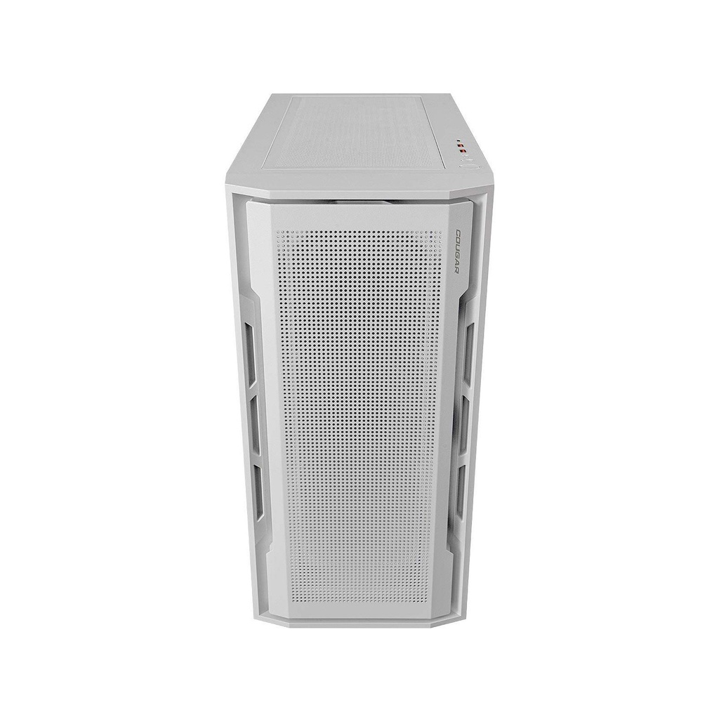 Cougar UniFace Mid Tower Tempered Glass Side Panel Case With 2 Fan Non RGB - White
