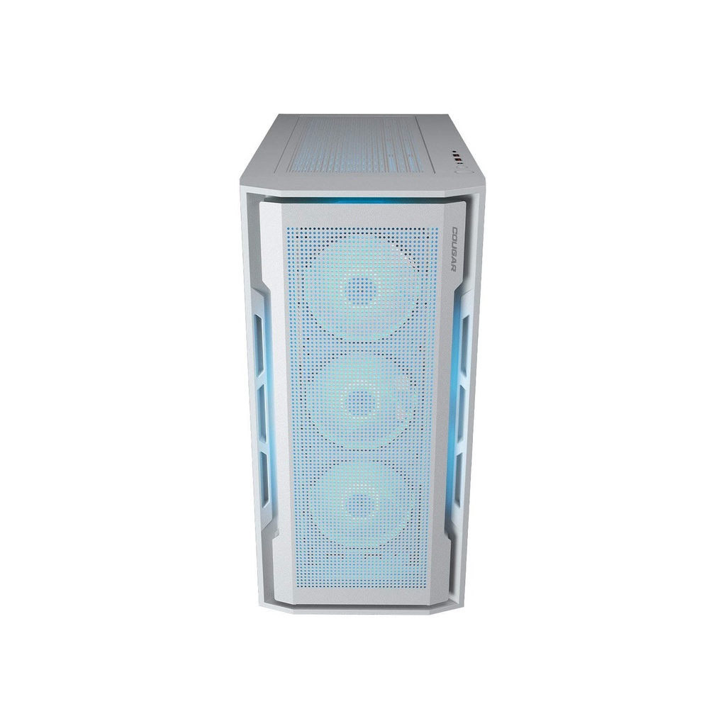 Cougar UniFace RGB Mid Tower Tempered Glass Side Panel Case With 4 Fan RGB - White