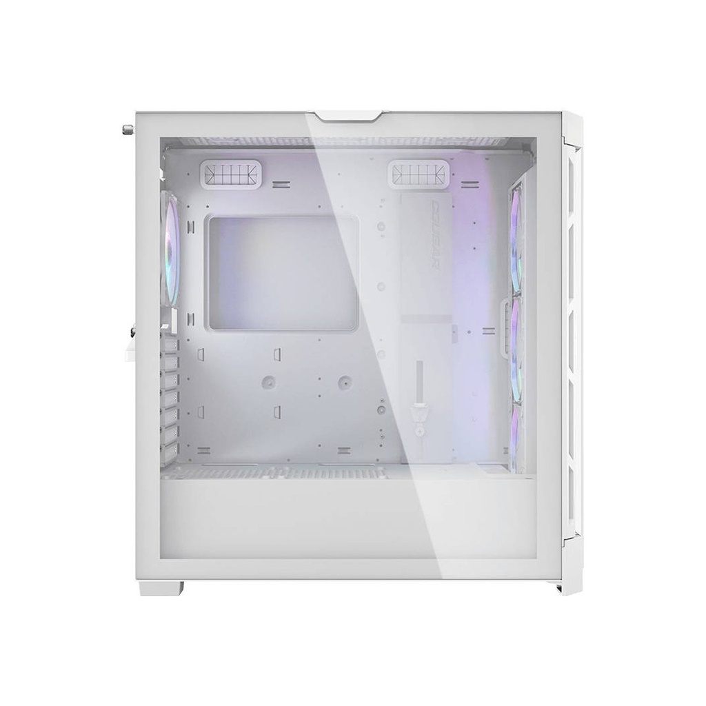 Cougar DuoFace Pro RGB Mid Tower Gaming Case, Two Side Panel Front & Left Tempered Glass Case With 4 ARGB Fan - White