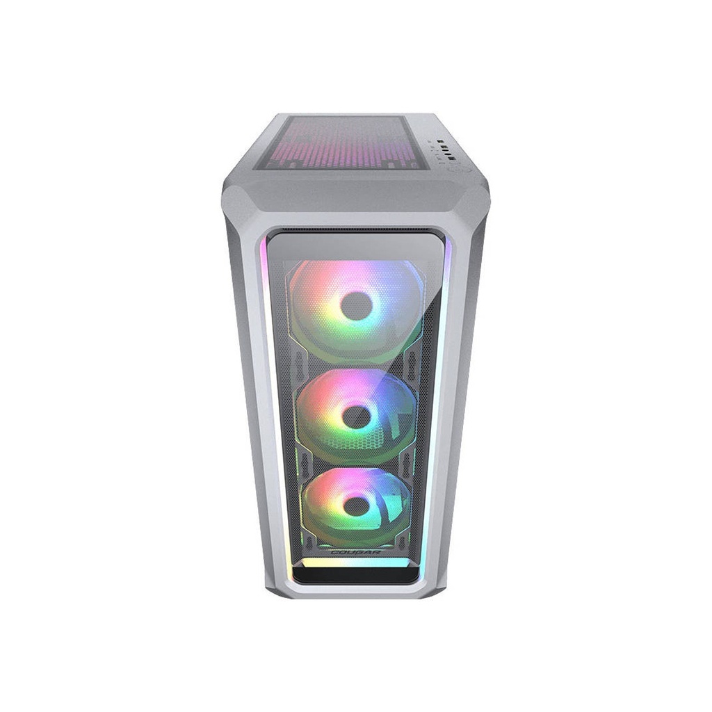 Cougar Archon 2 RGB Brilliant Mid Tower Crystalline Case, Two Side Panel Front and Left Tempered Glass Case With 3 ARGB Fan - White