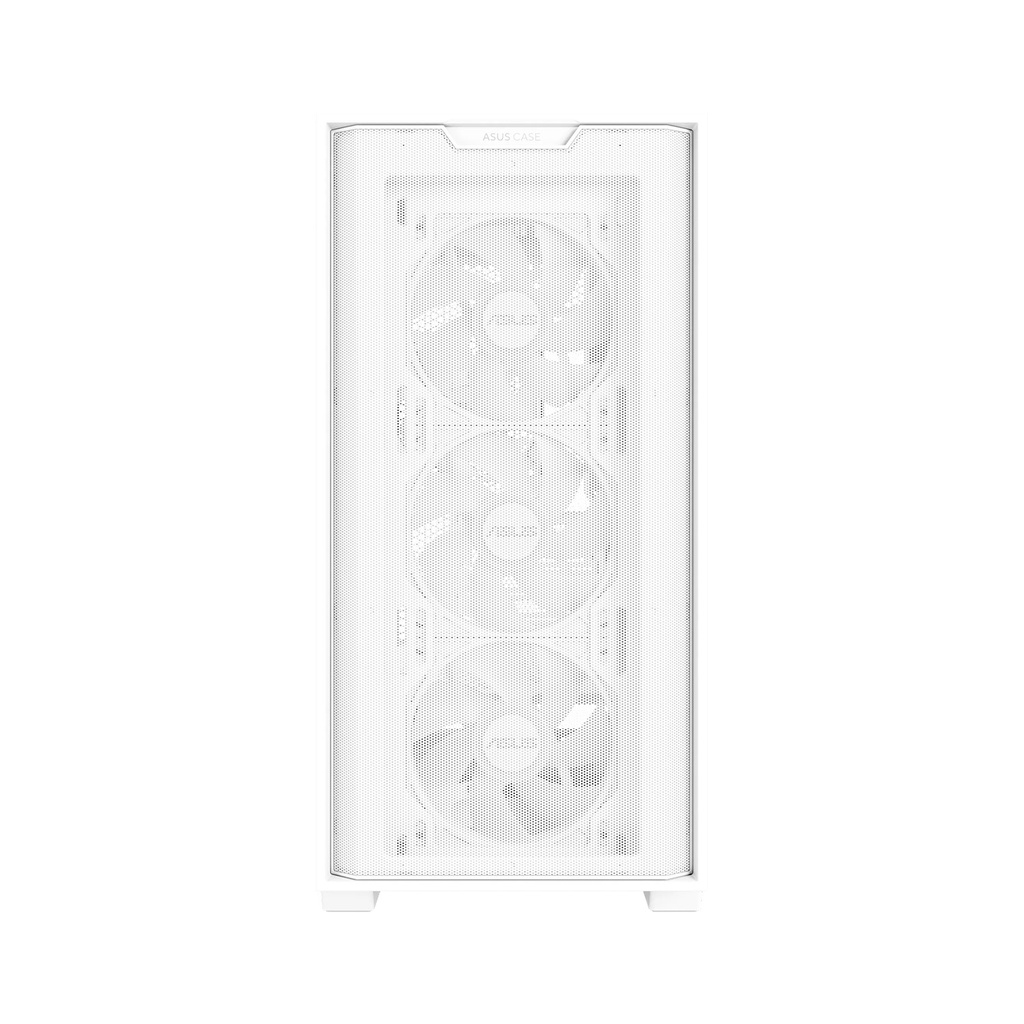 Asus A21 Plus Micro ATX Tower Tempered Glass Side Panel Case With 4 ARGB Fan - White