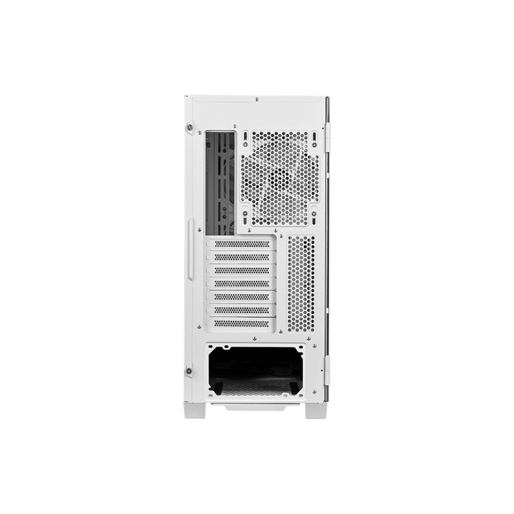 MSI MPG Velox 100R Mid Tower Front Side & Left Side Tempered Glass Panel Case With 4 Fan RGB - White