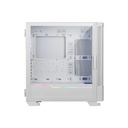 MSI MPG Velox 100R Mid Tower Front Side & Left Side Tempered Glass Panel Case With 4 Fan RGB - White