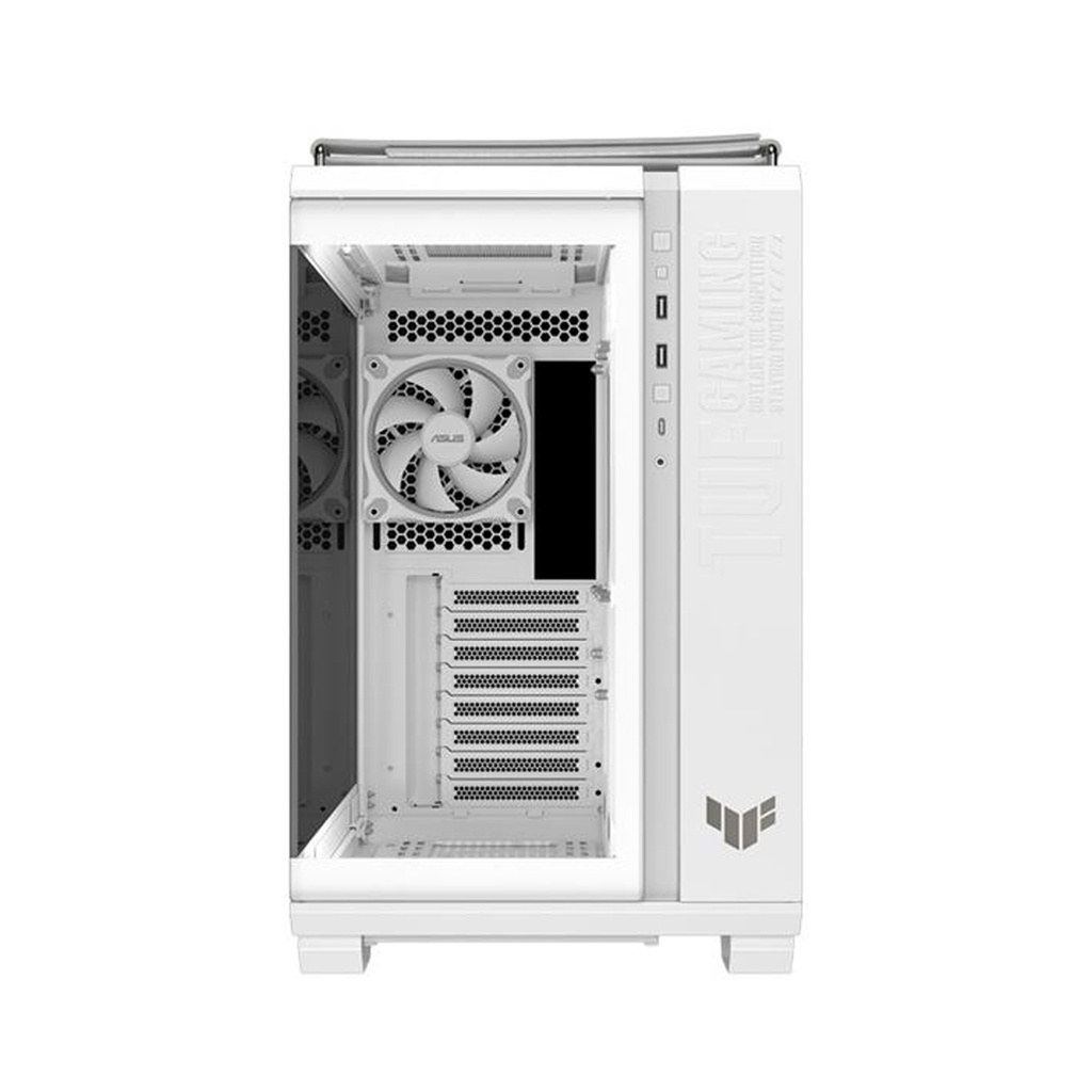 Asus Tuf Gaming GT502 Horizon Mid Tower Two Panel Front & Left Side Tempered Glass Case with 4 ARGB Fans - White