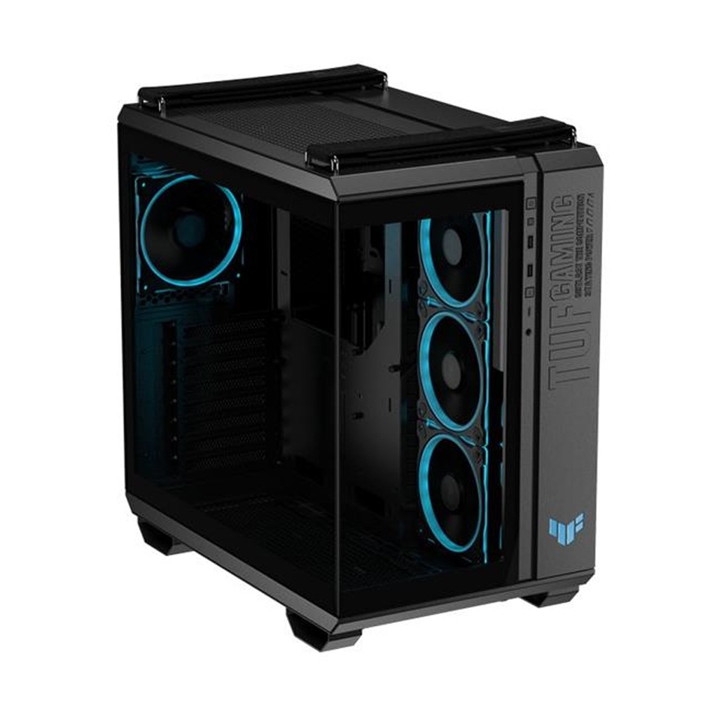 Asus Tuf Gaming GT502 Horizon Mid Tower Two Panel Front & Left Side Tempered Glass Case with 4 ARGB Fans - Black