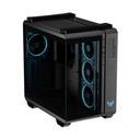 Asus Tuf Gaming GT502 Horizon Mid Tower Two Panel Front & Left Side Tempered Glass Case with 4 ARGB Fans - Black