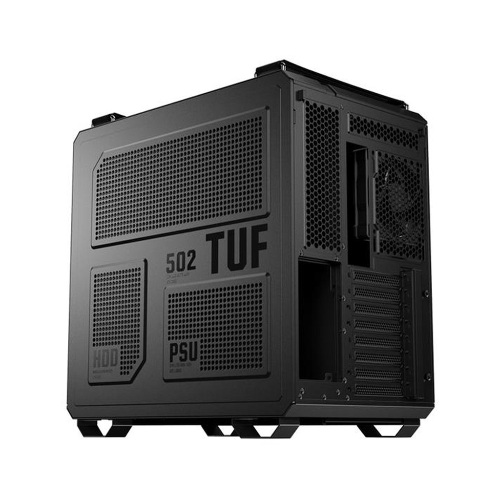 Asus Tuf Gaming GT502 Horizon Mid Tower Two Panel Front & Left Side Tempered Glass Case with 4 ARGB Fans - Black