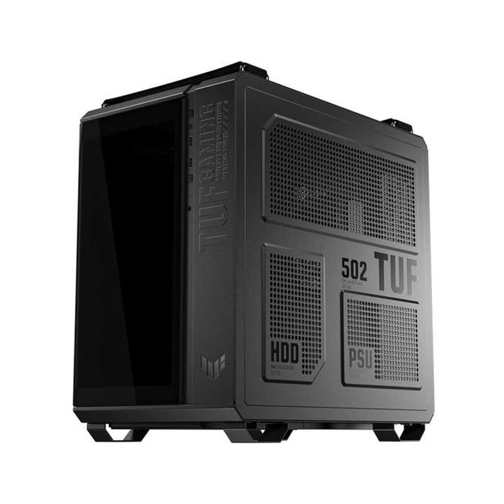 Asus Tuf Gaming GT502 Horizon Mid Tower Two Panel Front & Left Side Tempered Glass Case with 4 ARGB Fans - Black