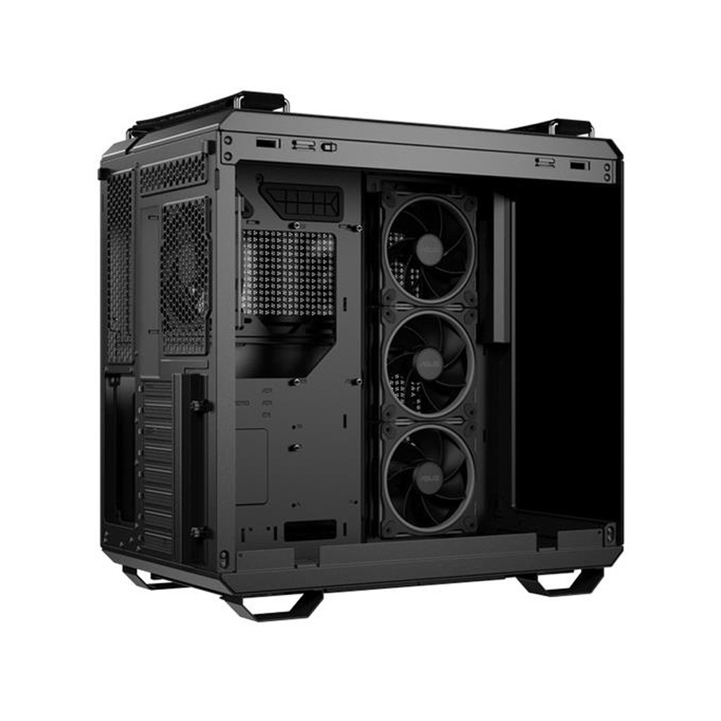 Asus Tuf Gaming GT502 Horizon Mid Tower Two Panel Front & Left Side Tempered Glass Case with 4 ARGB Fans - Black