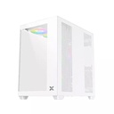 Xigmatek Aqua V Air Arctic Mid Tower Front Side & Left Side Tempered Glass Panel Case with 7 RGB Fans - White