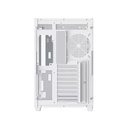 Xigmatek Aqua V Air Arctic Mid Tower Front Side & Left Side Tempered Glass Panel Case with 7 RGB Fans - White