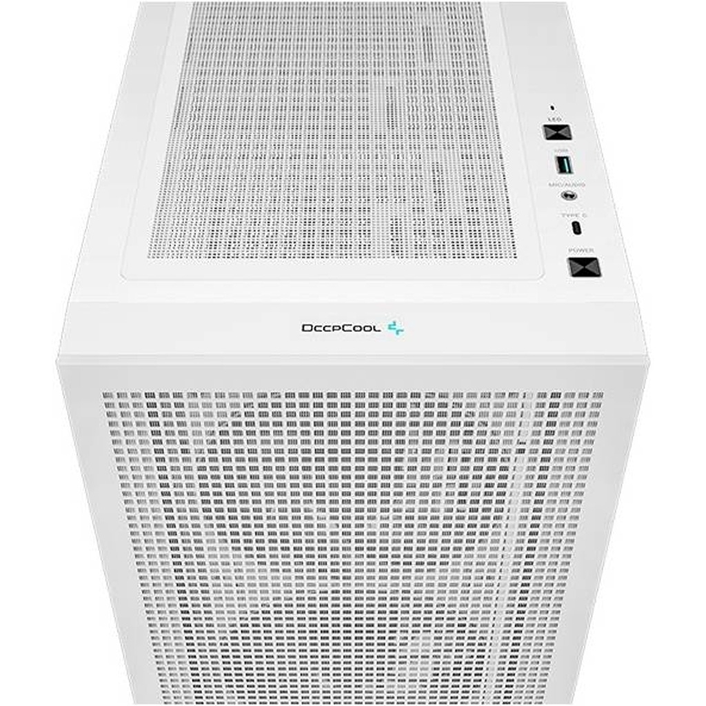 DeepCool CH560 Digital ATX Mid Tower Tempered Glass Side Panel Case with 4 RGB Fans - White