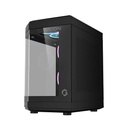 GameOn Valkyrie Series Mid Tower Two Panel Front & Left Side Tempered Glass Case With 3 RGB Fans - Black