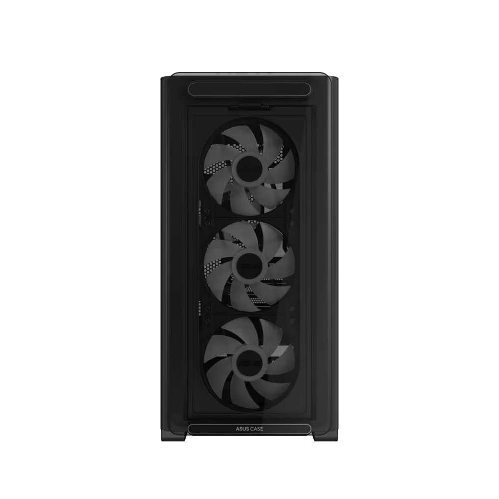 Asus A23 Plus Mid Tower Front Side & Left Side Tempered Glass Panel Case With 4 Fan RGB - Black