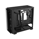 Asus A23 Plus Mid Tower Front Side & Left Side Tempered Glass Panel Case With 4 Fan RGB - Black