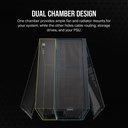 Corsair 2500D Airflow Mid-Tower Dual Chamber PC Case - Black