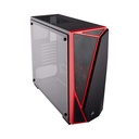 Corsair Carbide Series SPEC-04 Tempered Glass Mid-Tower Gaming Case - Black/Red