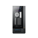 Xigmatek Vision Pro Midtower LCD Display Three Panel Front,Top & Left Side Tempered Glass Case with 8 ARGB Fans - Black