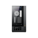 Xigmate Vision Midtower Smart Fan Control LCD Display Panel ATX Front Side & Left Side Tempered Glass Panel Case with 7 ARGB Fans - Black