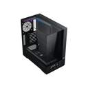 Xigmate Vision Midtower Smart Fan Control LCD Display Panel ATX Front Side & Left Side Tempered Glass Panel Case with 7 ARGB Fans - Black