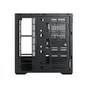 Xigmate Vision Midtower Smart Fan Control LCD Display Panel ATX Front Side & Left Side Tempered Glass Panel Case with 7 ARGB Fans - Black